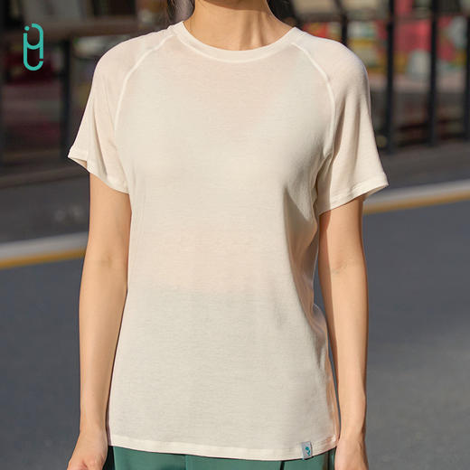 外里美利奴羊毛打底衫羊毛衫女套头内搭修身显瘦圆领T恤上衣 商品图8