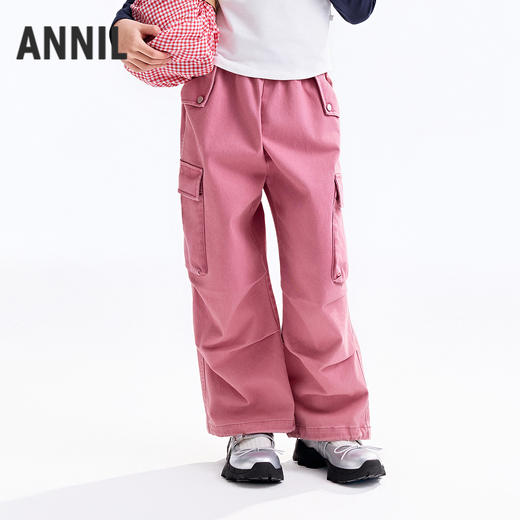 【实体店同款】女童梭织长裤秋季新款安奈儿童装AG536087 商品图1