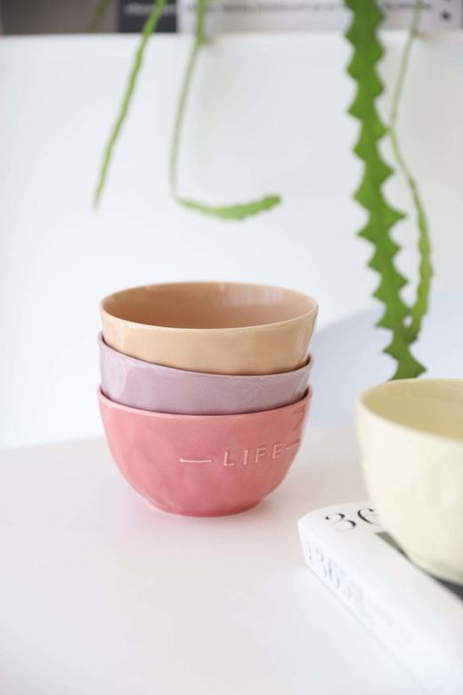 直发【发8只】 奶油风浮雕陶瓷碗盘 商品图0