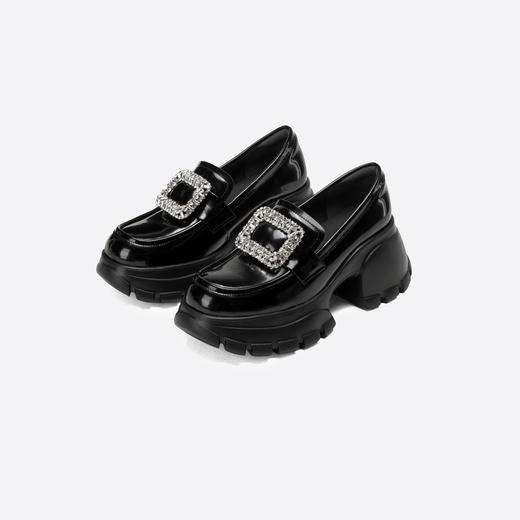 Westory2025年秋季金典厚底乐福鞋方扣深口单鞋W25CM75721 商品图5