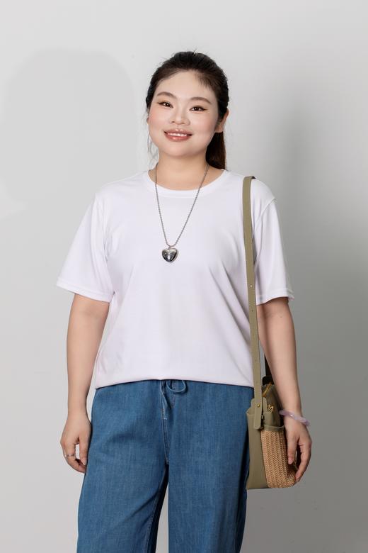 ❤️人手2件，男女同款【莫代尔蚕丝短袖，真丝光泽，凉感透气💧】一周内发货，绵柔触感，吸水透气，抑菌面料！80支莫代尔面料独具的舒适柔软细腻的触感体验，清爽白、经典黑、气质灰 商品图0