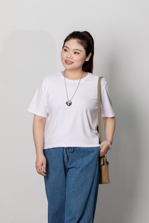 ❤️人手2件，男女同款【莫代尔蚕丝短袖，真丝光泽，凉感透气💧】一周内发货，绵柔触感，吸水透气，抑菌面料！80支莫代尔面料独具的舒适柔软细腻的触感体验，清爽白、经典黑、气质灰 商品图9