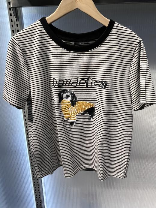 P&X设计师女装 夏 针织短款T恤 825202213 黑白条 商品图0