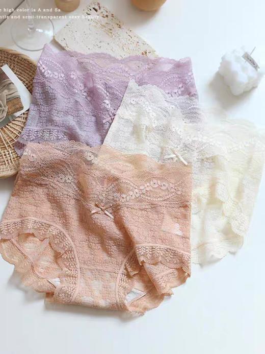 破大防❗高级买手店200元一条卖断货的【高腰V型微收腹蕾丝内裤】纯欲蕾丝👍跑蹲不卡档不勒腿，穿感绝了✨ 商品图8