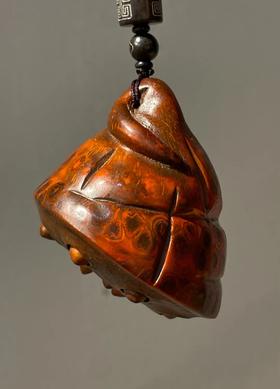 竹根仿生巧雕莲蓬把玩件，顺丰包邮