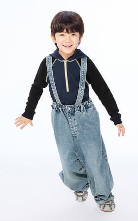 jnby  25年秋款  牛仔背带长裤   1P7E11370