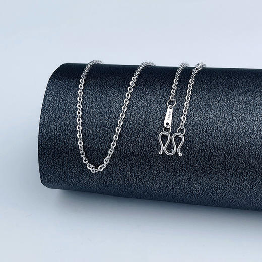 【限时8.8折】【线上铂金馆】PT950 【国际铂金协会】铂金O字链调节项链(BXL00002-09)预售产品下单后不退款不退货不换货不补差价) 商品图1