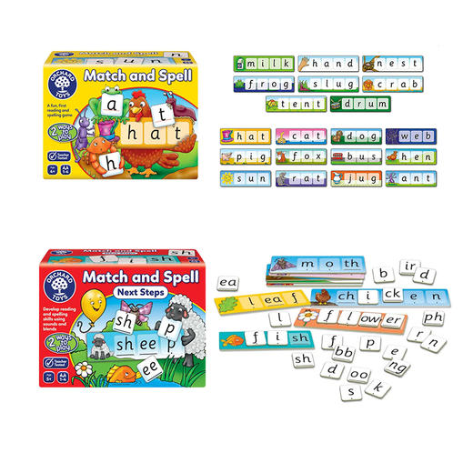 *快慢狐 英国OrchardToys流行商店 配对和拼写+配对和拼写进阶版   锻炼财商计数 认知字母识别 益智桌游玩具 商品图5