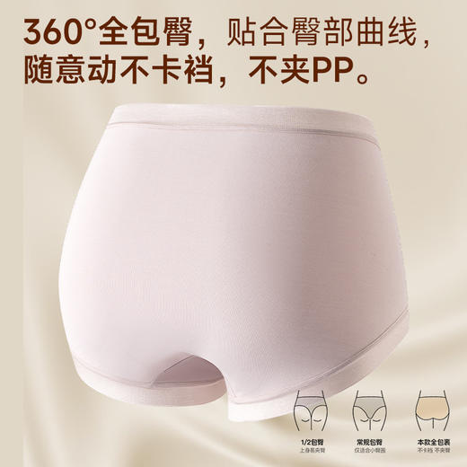 藏红花-40S莫代尔-10A抑菌高腰女士内裤2944 商品图7