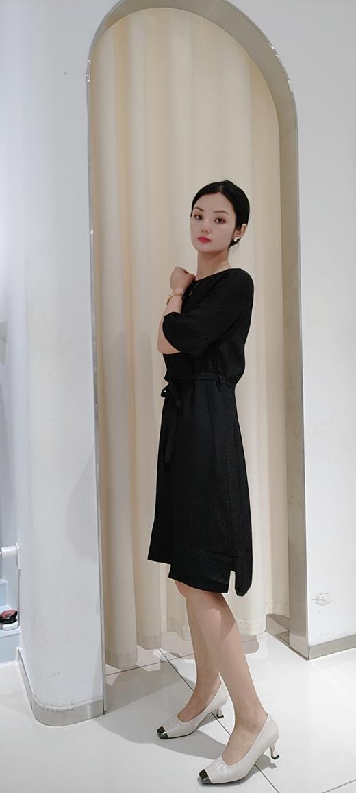 582850夏款上新 赫本风暗格真丝连衣裙 商品图6