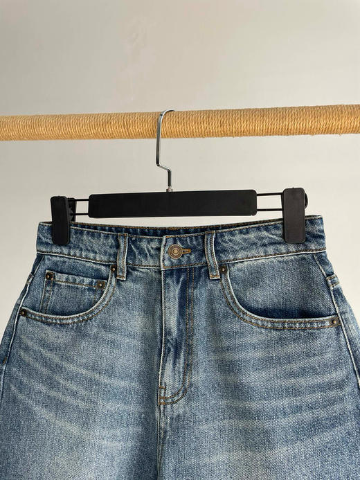 78-2  独家圆正 小禾 酵素水洗磨白 猫须 牛仔短裤  炒鸡显瘦 167-138穿30很理想 商品图8