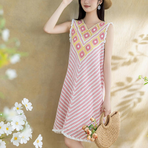 苏苏姐家采薇背心裙手工DIY钩针纯棉蕾丝线毛线团自制材料包 商品图3