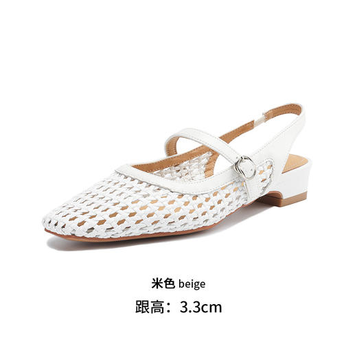 品质好货|Safiya/索菲娅2025网面透气编织感中后空凉鞋SFD2114738 商品图6