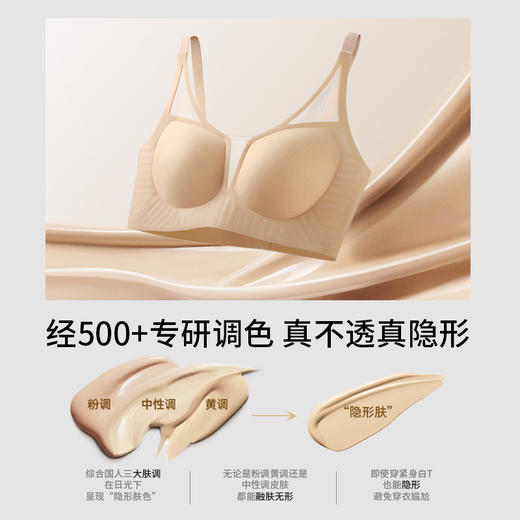 A1-【A-C杯】润微凉感空调衣无痕冰肌超凉小胸聚拢内衣女  皎月荷晚 商品图1