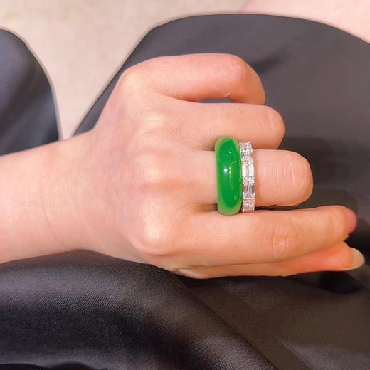 GAONAS 戒指 新中式美贵气绿色指环戒指11516JG 商品图3
