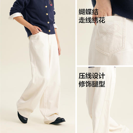 笛莎Deesha青少年女童裤子2025秋季女童时尚梭织萝卜裤 商品图3