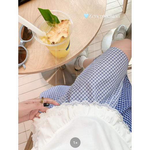 【110元任选2件】最后一波现货！韩系木耳边V领设计T恤 商品图2