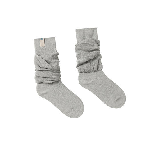 CryingCenter 假两层叠穿立体感中筒舒适运动堆堆袜 哭喊中心 商品图5