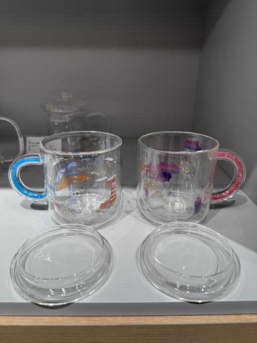 璃匠粉蓝对杯高硼硅玻璃带盖200ml 商品图0