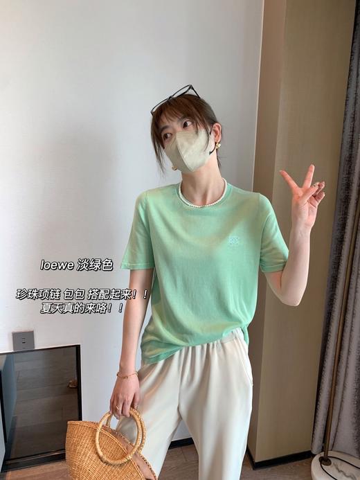 老罗刺绣天丝莱赛尔针织T恤衫 商品图0