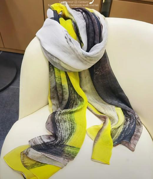 优品堂【水墨朦胧】桑蚕丝长巾 商品图11