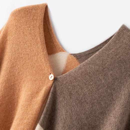 爱马*家镇店宝物！配色太完美！多用途山羊绒大披肩外套女R22540 商品图2