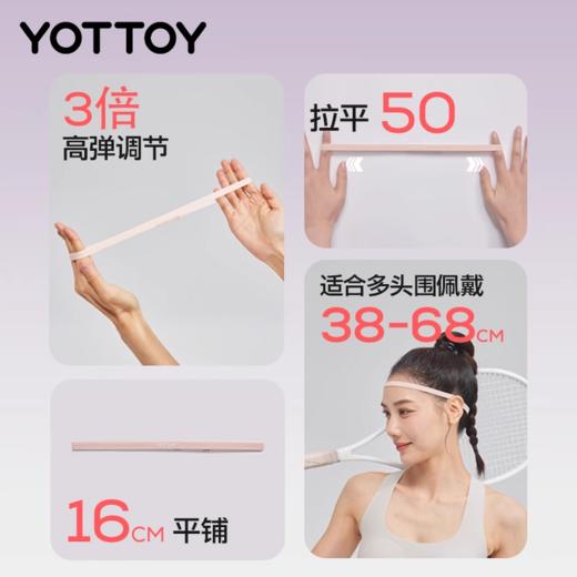 止汗带【YOTTOY】运动发带女止汗带专业健身篮球跑步瑜伽羽毛球防滑吸汗导汗带头带 商品图3