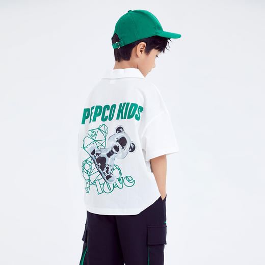 412-童翻领短袖针织衫 商品图2