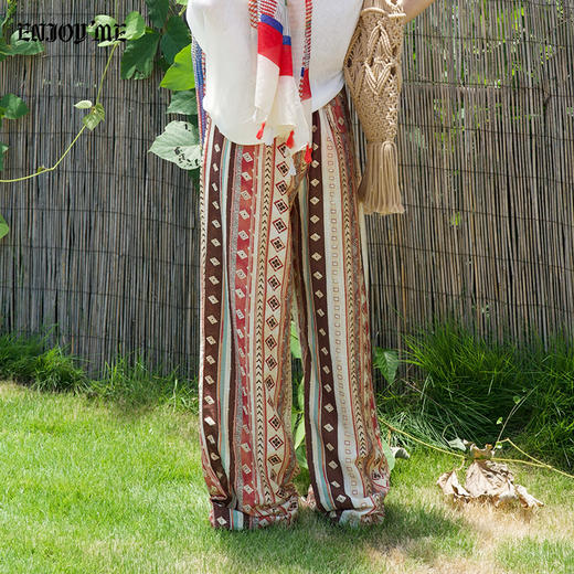 【门店同款】ENJOY夏季“假日漫寻”定制复古印花休闲裤 163794706 商品图2