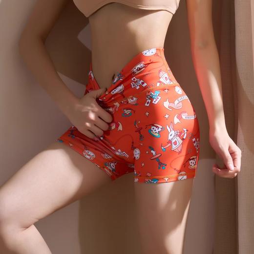 【126元任选2件】跃牌【漫西】系列 弹力束腰健身短裤瑜伽运动健身高腰修身三分裤Y235 商品图3