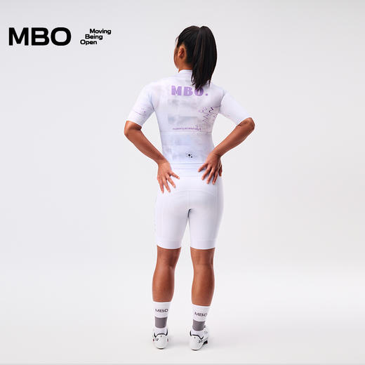 MBO女子背带骑行裤短裤T315时尚纯白抗透骑行裤25年春夏新款 商品图3