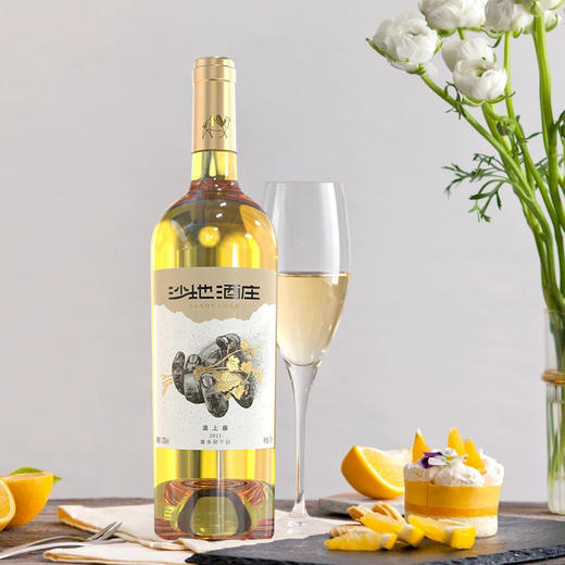 沙地·漠上藤2021霞多丽干白葡萄酒 （裸瓶）750ml*6  精选新疆霞多丽 自然发酵锁果香 商品图1