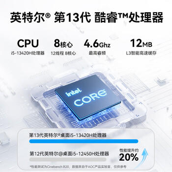 AOC大师387一体机电脑27英寸办公游戏台式支持openclaw(13代i5-13420H 16G 1TB SSD固态 )白 商品图3