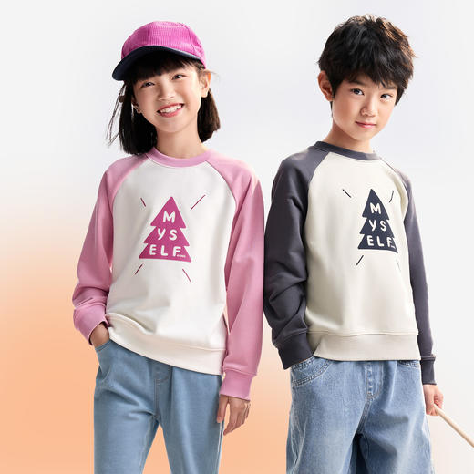 男女童圆领长袖卫衣秋季新款安奈儿童装EM531502 商品图2