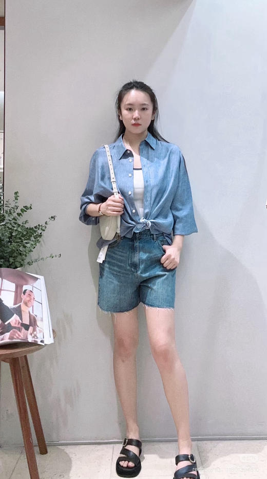 78-2  独家圆正 小禾 酵素水洗磨白 猫须 牛仔短裤  炒鸡显瘦 167-138穿30很理想 商品图3