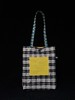 回声Echos/撞色黄蓝格纹单肩包【可双面背】 商品缩略图1