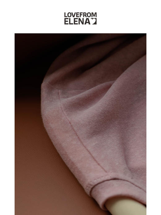  “仲夏诗行”酶洗棉麻 法式简约短袖T恤 商品图4