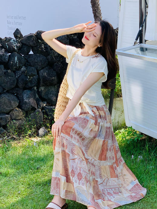 【百图lulu定制】【摩洛哥拼图半裙】异域风情 度假 名族风 大摆量 印花半身裙 商品图3