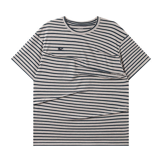 CryingCenter 海洋蓝条纹捏褶短袖tee 哭喊中心 商品图7