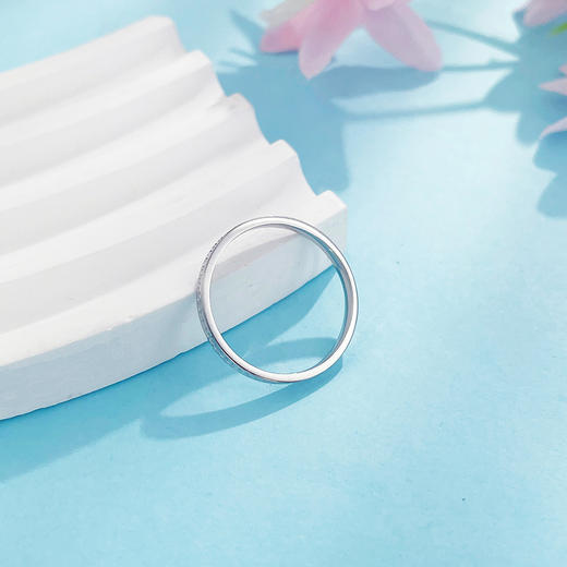 【限时8.8折】【线上铂金馆】PT950 【国际铂金协会】铂金实心固口车花仿钻圈戒线戒（面宽约1.7-2.1mm）(BJZ00270)预售产品下单后不退款不退货不换货不补差价) 商品图2