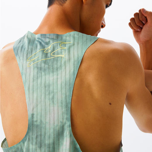 CryingCenter速度感变形3Clogo扎染专业跑步吸湿速干透气运动背心 商品图2