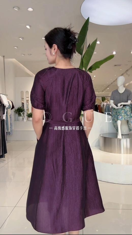 54X038天丝系带收腰连衣裙 商品图1