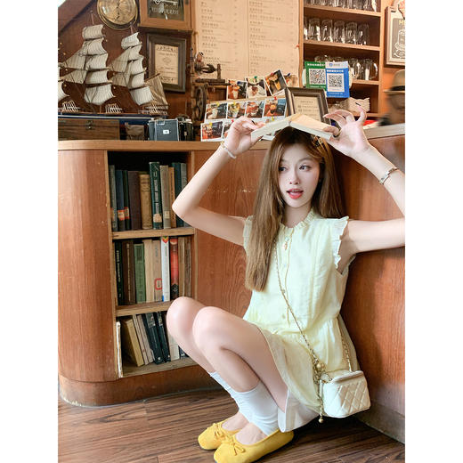 <曾小咸推荐>法式设计感飞飞袖无袖衬衫 商品图4