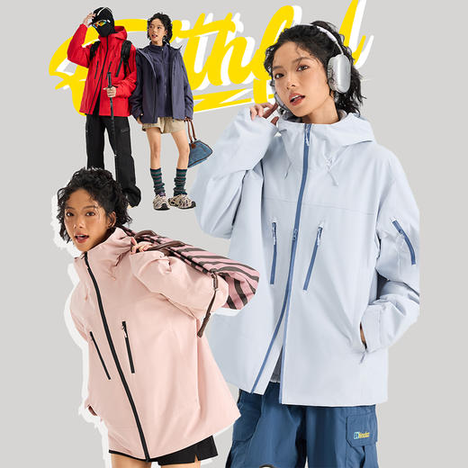 【秒杀】LUCKY DEER/幸运鹿情侣款时尚户外保暖防泼水透气三合一旅行外套 商品图8