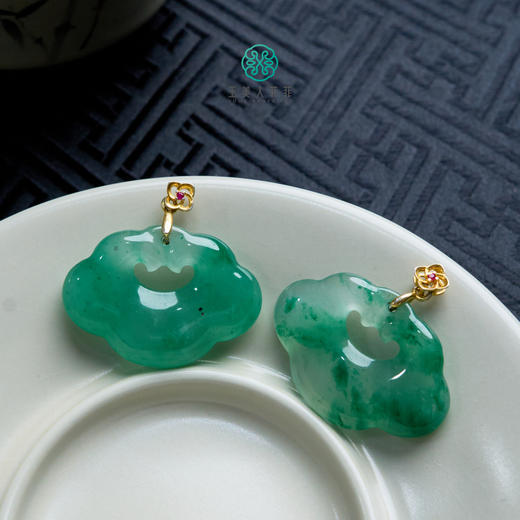 DS925独龙玉吊坠-祥云如意锁21*29 商品图0