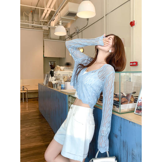 【149元任选2件】最后一波现货！韩版宽松渐变蓝高腰牛仔短裤 商品图1