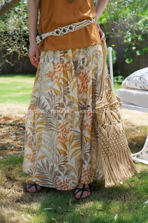 【门店同款】ENJOY夏季“假日漫寻”南庭浅草腰带半裙 163304922 商品图3