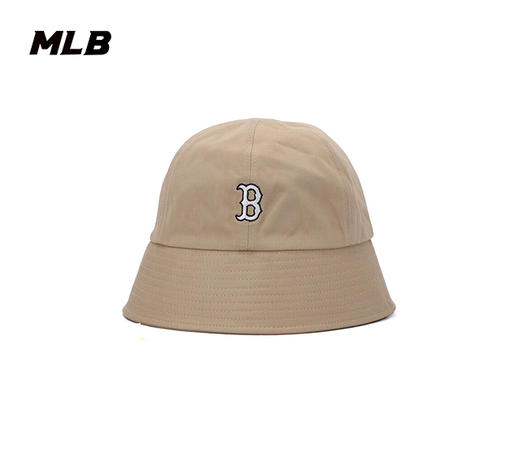 【59H断码帽】【微瑕，如无货做退款处理】MLB男女绣标遮阳圆顶渔夫帽防风运动洛杉矶道奇队米白色小标3AHT5502N 商品图0