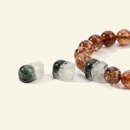 五行“喜火”系列 七星引财 黑金超七手链串 商品图3