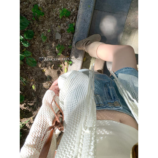 <曾小咸推荐>韩系系带百搭简约镂空针织开衫 日常149.99 立减70 秒杀79.99！ 商品图4